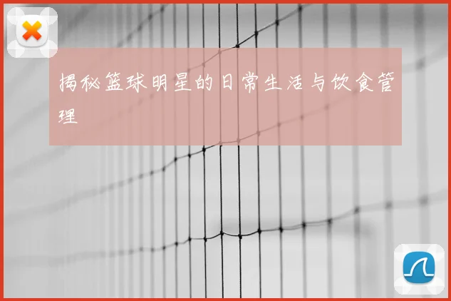 揭秘篮球明星的日常生活与饮食管理